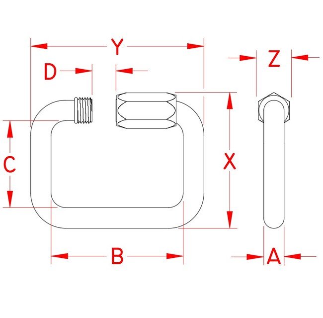 Grade 316 Stainless Steel Square Quick Link - Marine and Industrial Rigging - Image 2