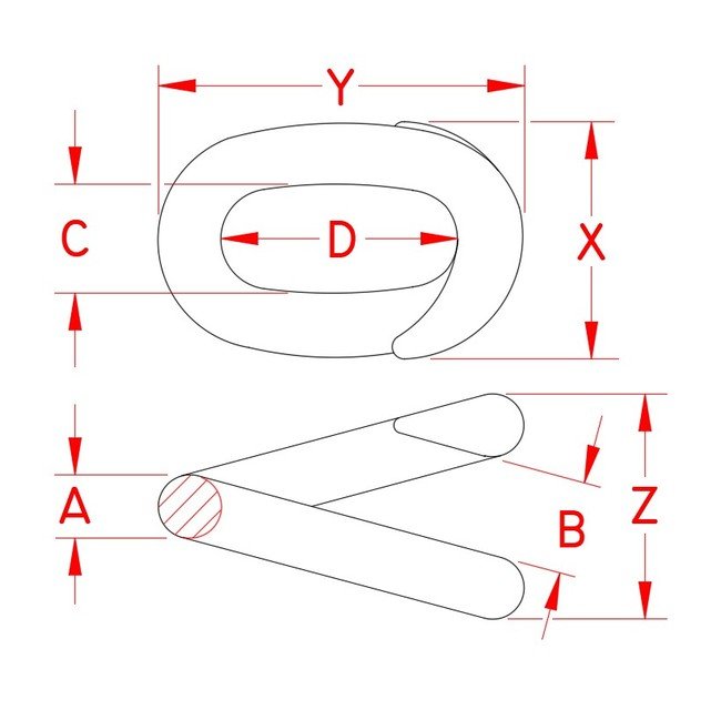 Lap Link - Grade 316 Stainless Steel Rigging Link - Image 2