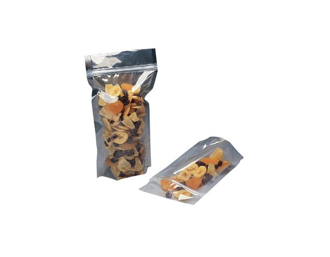 Clear Stand-Up Barrier Zipper Pouch - 8.75x14.25 in - Image 1