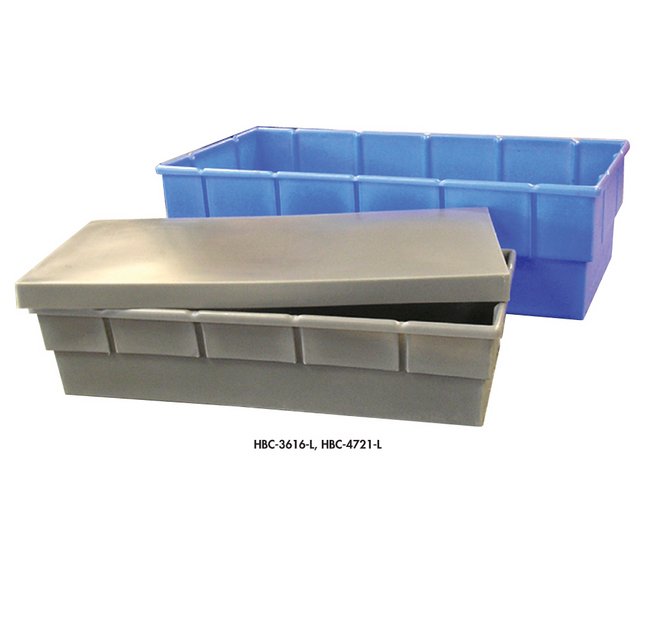Heavy-Duty Molded Plastic Container - 38-1/2 in Length, Gray - Image 1