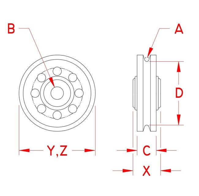 Grade 316 Stainless Steel Bushing Wire Rope Sheave - Image 2