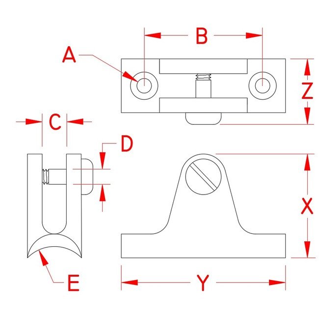Marine Grade Stainless Steel Concave Deck Hinges - Image 2