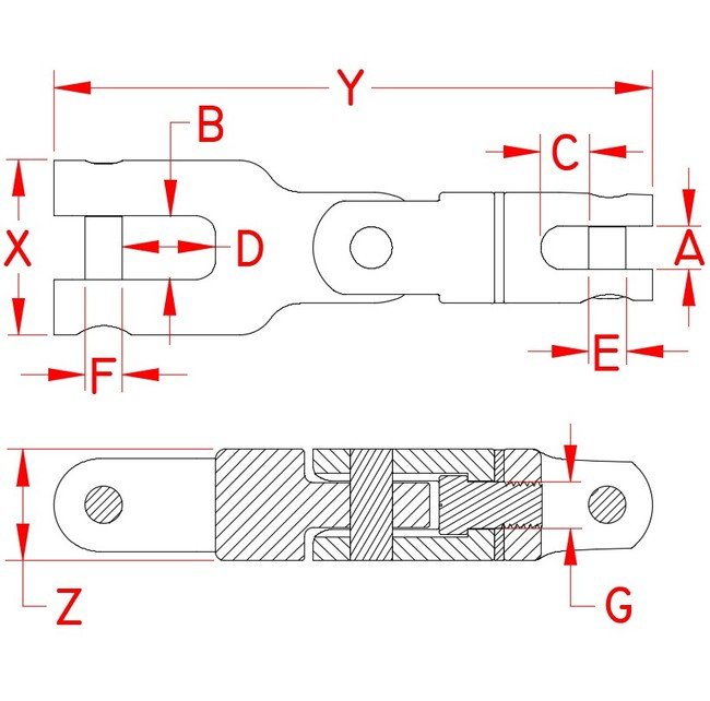 Corrosion-Resistant Stainless Steel Universal Anchor Swivel - Image 2