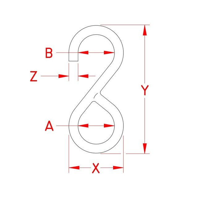 316 Stainless Steel Welded 'S' Web Hook - Image 2