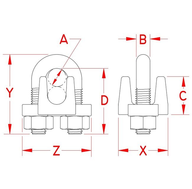 316 Stainless Steel Wire Rope Clip - Image 2