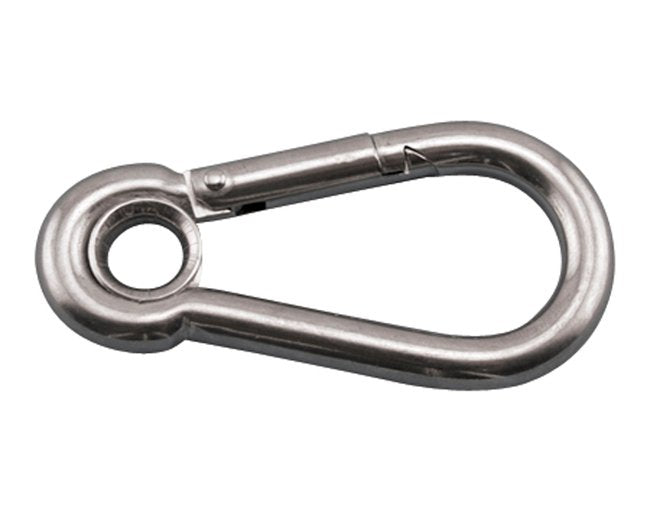 Heavy Duty Stainless Steel Spring Clip with Eye - Image 1