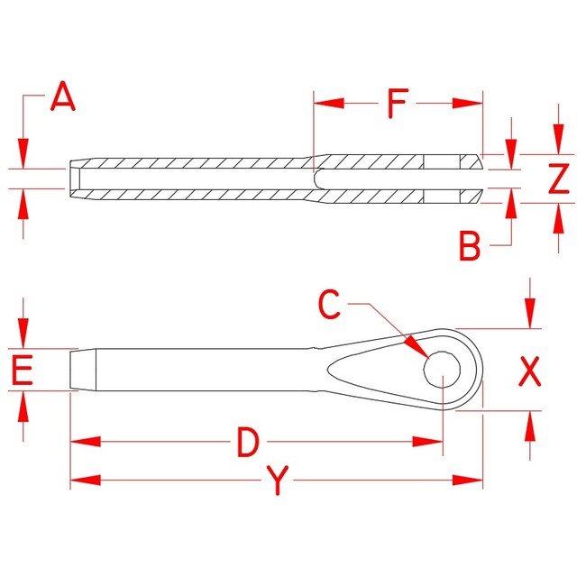 Suncor Stainless Steel Swage Jaw for Wire Sizes 1/16" to 1/2" - Image 2