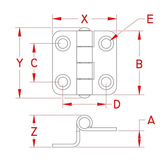 Stainless Steel Offset Door Hinges - Image 2