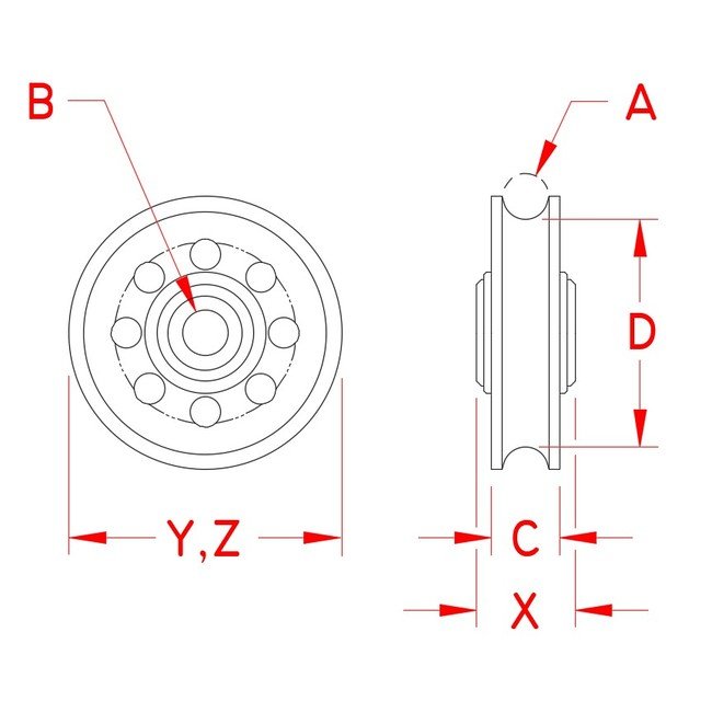 Suncor Stainless Steel Bearings Rope Sheave - Image 2