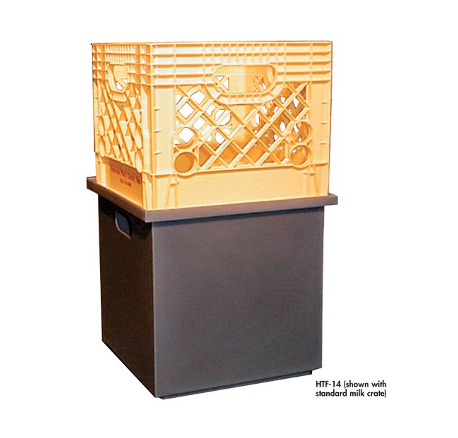 14 Inch Heavy-Duty Molded Plastic Stacking Container - Image 1