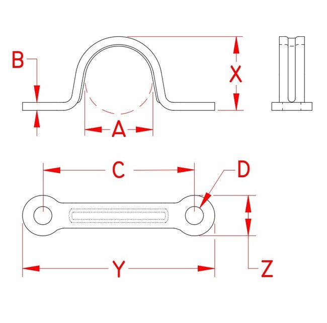 Suncor Stamped Pad Eye - 304 Stainless Steel, 15/16 in - Image 2