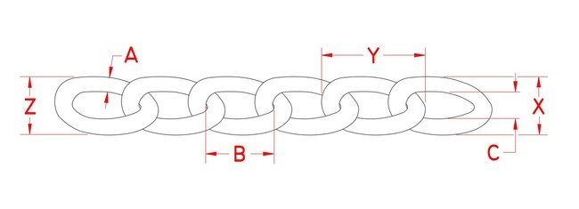 Stainless Steel Twist Link Chain - Grade 304, MIL-DTL-32655 Compliant - Image 2