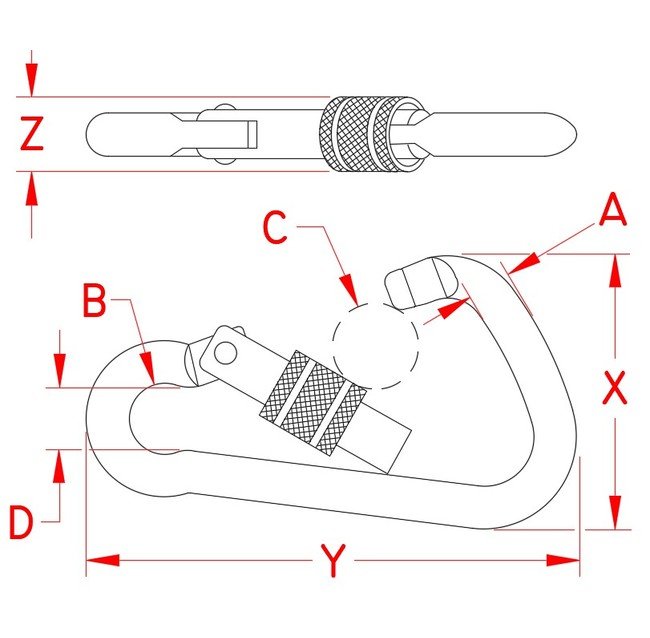 Suncor Aluminum Screw Lock Harness Clip - 3/8 in - Image 2