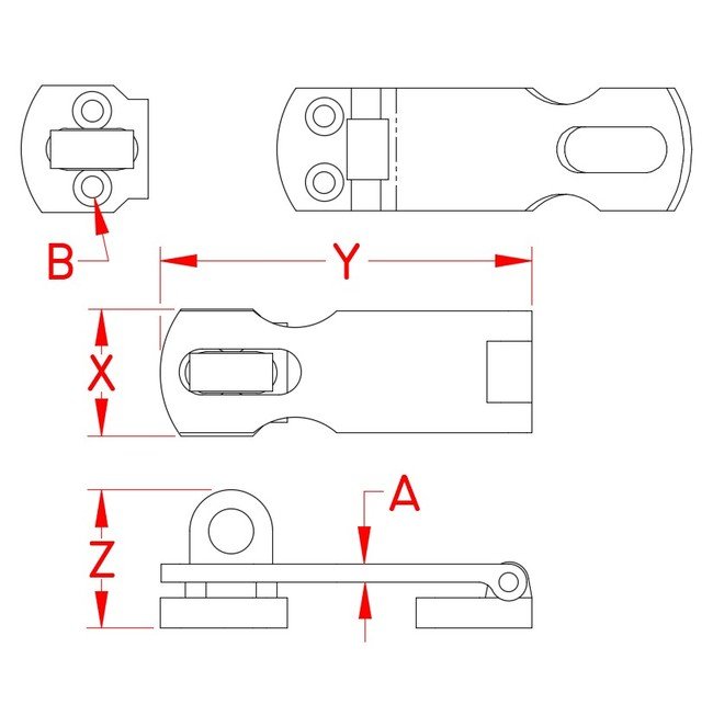 Heavy Duty Stainless Steel Safety Hasp with Swivel Pad Eye - Image 2