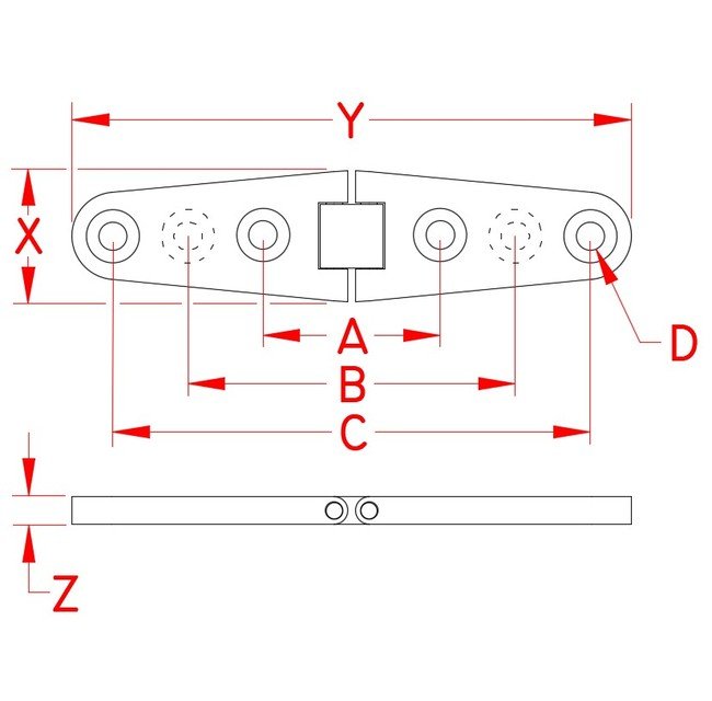 Suncor Heavy Duty Flush Strap Hinge, 316 Stainless Steel, Precision Cast - Image 2