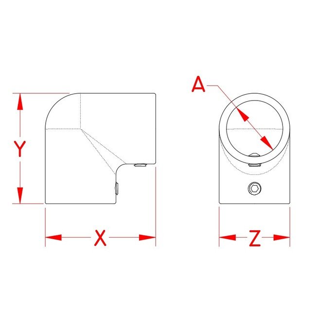 Stainless Steel 90-Degree Rail Elbow for Boat Railings - Image 2
