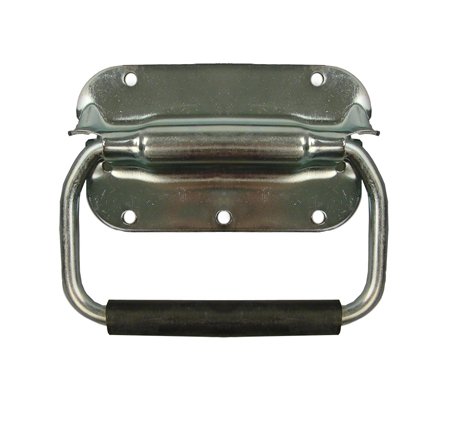 Stainless Steel Round Grip Pull Handle - Style 1, Zinc Plated - Image 1