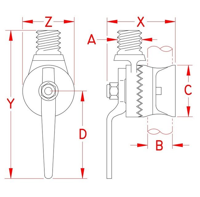 Heavy Duty Stainless Steel Antenna Rail Mount #1 by Suncor - Image 2