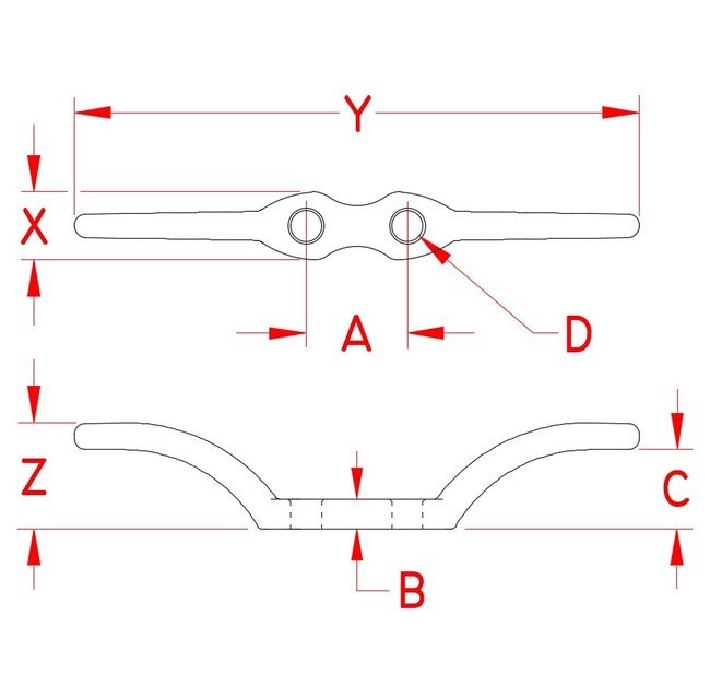 Marine-Grade Stainless Steel Flagpole Cleat - Image 2