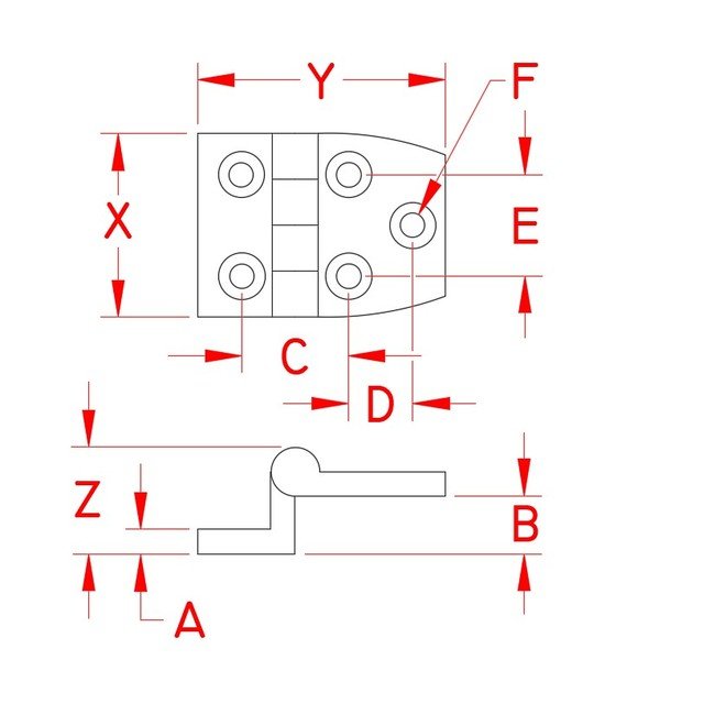 Heavy Duty Offset Stainless Steel Door Hinges - Image 2