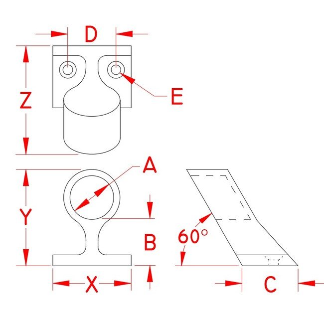 Stainless Steel Aft End Rail for Sailboat and Powerboat Railings - Image 2