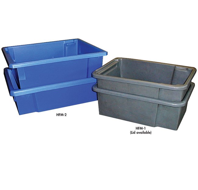 Heavy-Duty Molded Plastic Container - 28-1/2in Length, Gray - Image 1