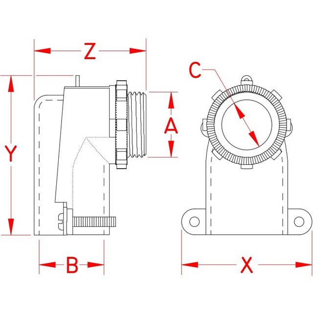 316 Stainless Steel Elbow Connector for Flexible Conduit - Image 2