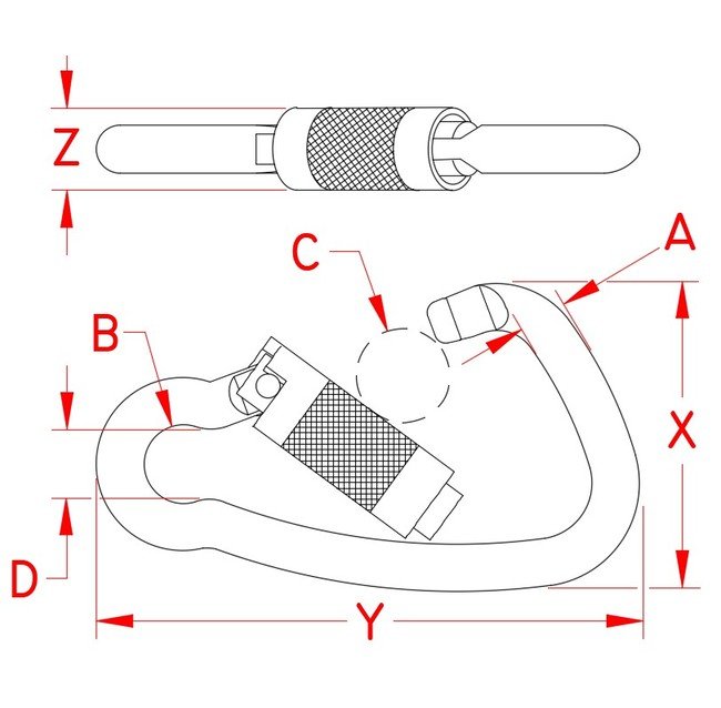 Heavy Duty Stainless Steel Auto Lock Harness Clip 7/16" - Image 2