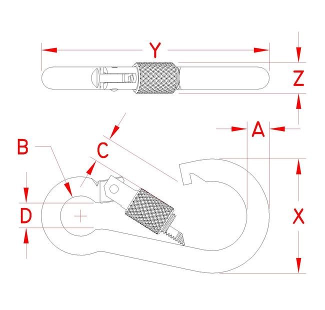 Stainless Steel Screw Lock Spring Clip - Image 2