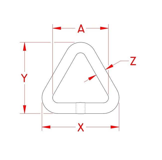 Suncor Triangle Loop - 316 Stainless Steel Link (MIL-DTL-32655) - Image 2