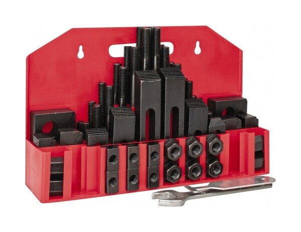 Value Collection 5/8 Inch Table T-Slot 52 Piece Fixturing Step Block & Clamp Set - Image 1