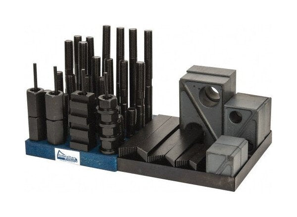 Gibraltar® 13/16 Inch Table T-Slot & 3/4-10 Stud Size Fixturing Step Block Clamp Set - Image 1