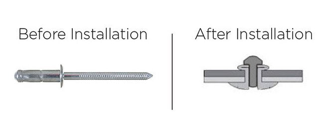 Stelock All Steel Dome Head Rivet, 12.7mm Body Length - Image 2