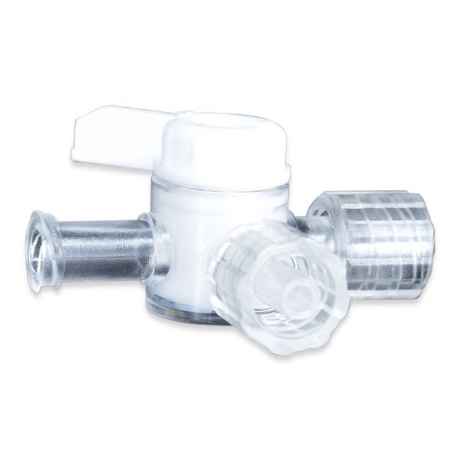 HFSC Series MMM 4-Way Polycarbonate Stopcock Valve - Image 1