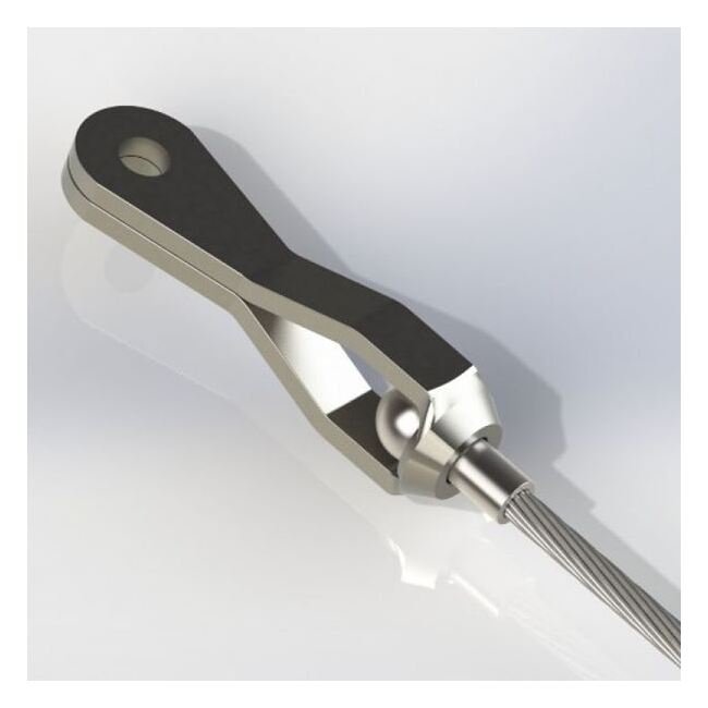 0.375 Inch (in) Width Military Speciation (MS) Stainless Steel Strap Eye - Image 1
