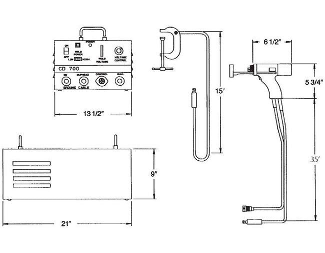 Midwest Fasteners CD 700 Capacitor Discharge Welder - Image 2