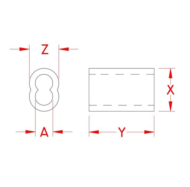 Suncor Copper Swage Sleeve for Wire Rope Assembly - Image 2