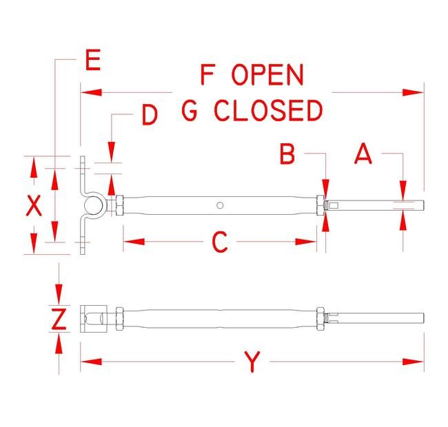 Grade 316 Stainless Steel Closed Body Jaw & Swage Stud Turnbuckle - Image 2