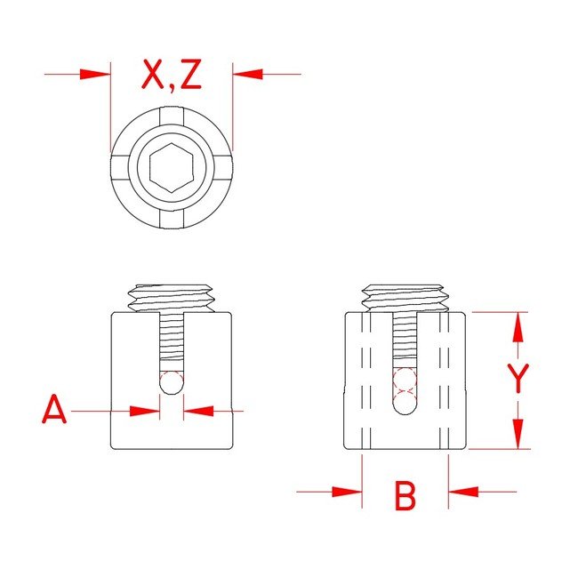 Surface Mount Stainless Steel Cross Wire Clamp - Image 2