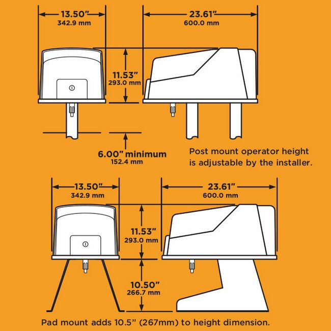 QuietSwing 1/2 HP Swing Gate Operator - Image 2