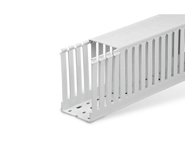 White T1 Standard Finger Wiring Duct, 3x5 in - Image 1