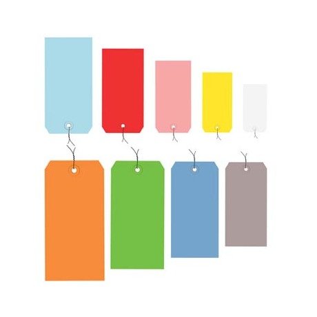 Red Pre-Wired Shipping Tag 2-3/4 x 1-3/8 Inch - Image 1