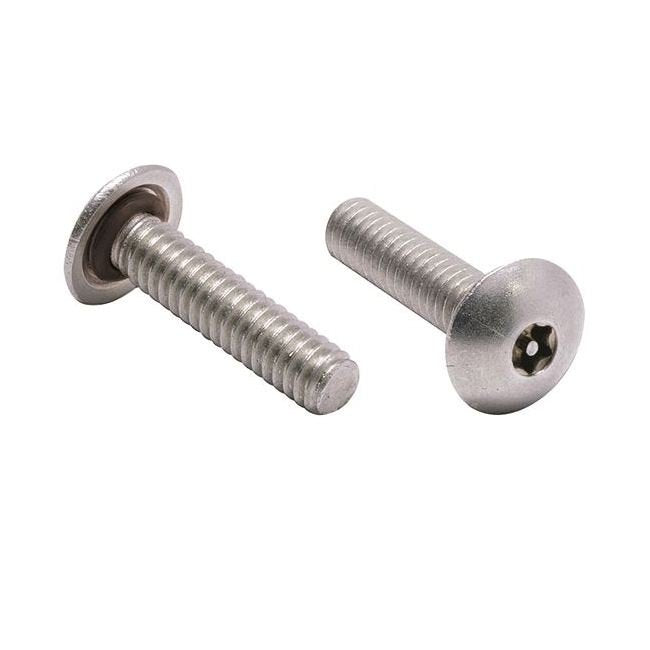 6 Lobe Button Head Tamperproof Seal Screws with Buna O-Ring - Image 1