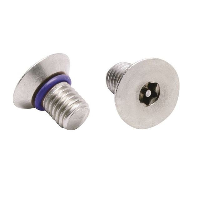 6 Lobe Flat Head Tamperproof Seal Screw with Fluorosilicone O-Ring - Image 1
