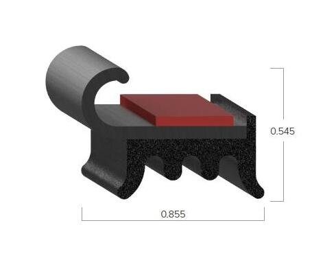 Uni-Grip 0.855in x 0.545in Tape Seal with 3M Heat-Activated Tape - Image 2