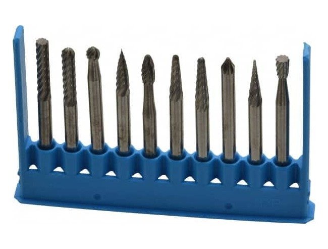 USA-Made Tungsten Carbide Tap, Die, and Drill Set - 10 Piece 1/8in Shank - Image 1