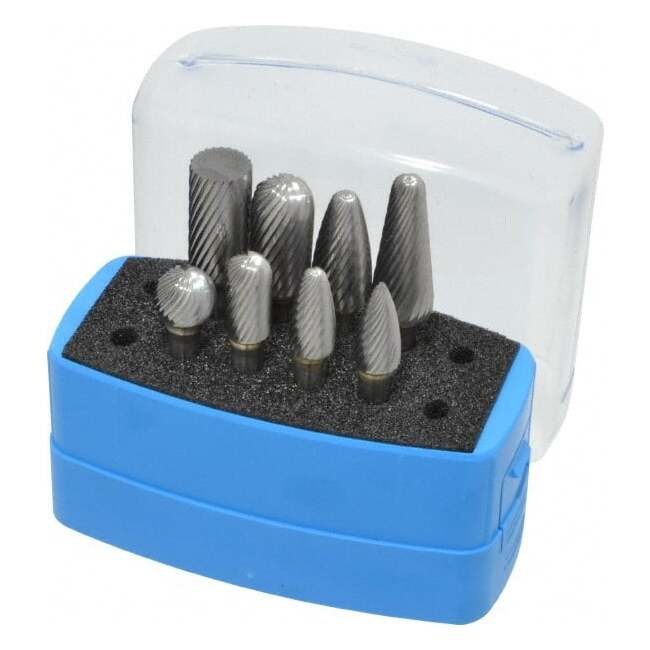 USA-Made 8-Piece 1/4in Solid Carbide Tap, Die & Drill Set - Image 1