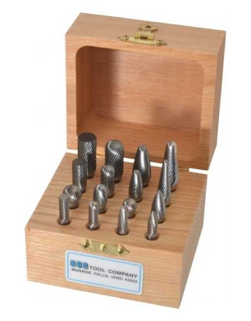 SGSPRO 16-Piece Tungsten Carbide Tap, Die, and Drill Set - 1/4 Inch Shank - Image 1