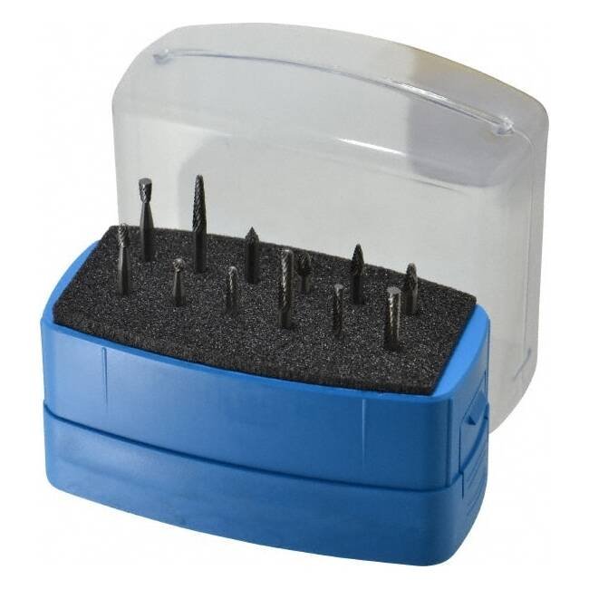 USA-Made Solid Carbide Tap, Die & Drill Set - 12 Piece 1/8" Shank - Image 1
