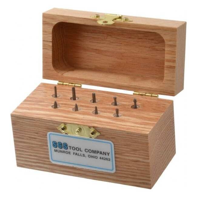 SGS Pro 9-Piece Tungsten Carbide Tap, Die, and Drill Set - 3/32 in Shank - Image 1